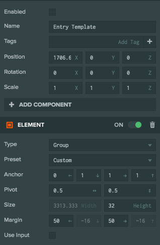 Entry Template Attributes